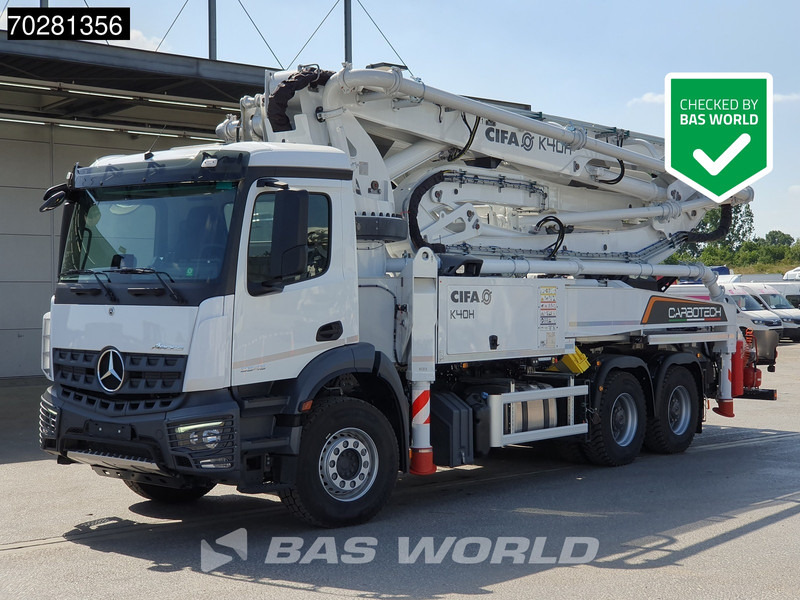 Mercedes-Benz Arocs 3343 6X4 CIFA K40H Carbotech Pump 5 arm Big-Axle Navi Euro 6 - Betonpumpa: 1 kép. Mercedes-Benz Arocs 3343 6X4 CIFA K40H Carbotech Pump 5 arm Big-Axle Navi Euro 6 - Betonpumpa: 1 kép.