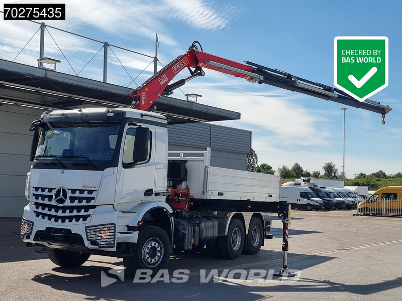 Mercedes-Benz Arocs 3348 6X4 Fassi F255A2.24 Kran Crane 9m3 3-Sided Tipper Big-Axle Euro 6 - Billenőplatós teherautó, Darus autó: 1 kép. Mercedes-Benz Arocs 3348 6X4 Fassi F255A2.24 Kran Crane 9m3 3-Sided Tipper Big-Axle Euro 6 - Billenőplatós teherautó, Darus autó: 1 kép.