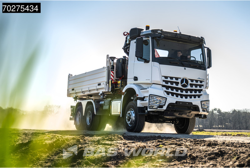 Mercedes-Benz Arocs 3348 6X6 Fassi F255A.2.24 xe-dynamic Kran Dreiseitenkipper Navi Euro 6 - Billenőplatós teherautó, Darus autó: 5 kép. Mercedes-Benz Arocs 3348 6X6 Fassi F255A.2.24 xe-dynamic Kran Dreiseitenkipper Navi Euro 6 - Billenőplatós teherautó, Darus autó: 5 kép.