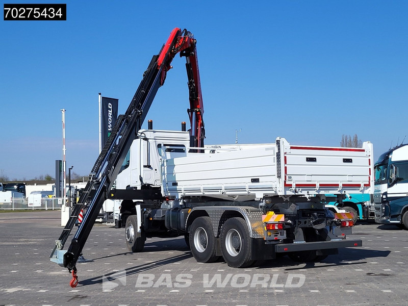 Mercedes-Benz Arocs 3348 6X6 Fassi F255A.2.24 xe-dynamic Kran Dreiseitenkipper Navi Euro 6 - Billenőplatós teherautó, Darus autó: 2 kép. Mercedes-Benz Arocs 3348 6X6 Fassi F255A.2.24 xe-dynamic Kran Dreiseitenkipper Navi Euro 6 - Billenőplatós teherautó, Darus autó: 2 kép.