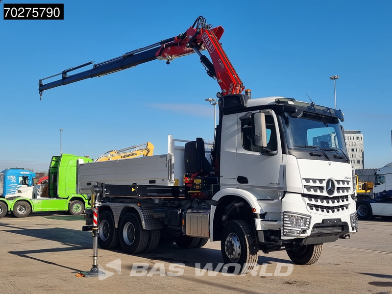 Mercedes-Benz Arocs 3348 6X6 Full Steel Retarder Fassi 25T/M Crane Kran Euro 6 - Billenőplatós teherautó, Darus autó: 3 kép. Mercedes-Benz Arocs 3348 6X6 Full Steel Retarder Fassi 25T/M Crane Kran Euro 6 - Billenőplatós teherautó, Darus autó: 3 kép.