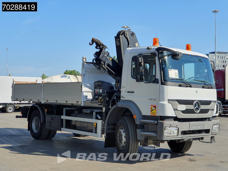 Billenőplatós teherautó, Darus autó Mercedes-Benz Axor 1833 Axor 4X2 HIAB XS B-122 HIDUO Crane Kran Manual Steelsuspension Big-Axle Euro 5: 12 kép.