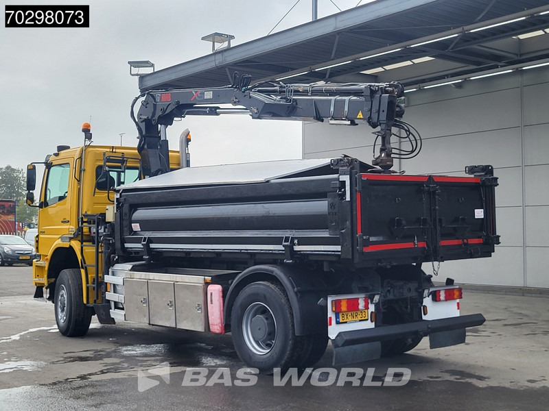 Billenőplatós teherautó, Darus autó Mercedes-Benz Axor 2124 Axor 4X4 8m3 Tipper HIAB 122 B-2 HIDUO Crane Steel suspension Automatic Big-Axle Euro 5: 16 kép.