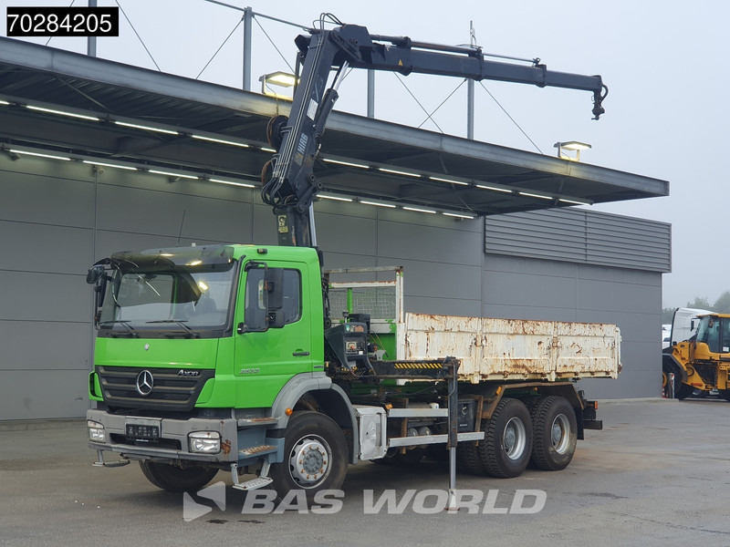 Mercedes-Benz Axor 2633 6X4 HIAB 144 ES-3 Kran Crane Manual Big-Axle Steelsuspension Euro 4 - Billenőplatós teherautó, Darus autó: 3 kép. Mercedes-Benz Axor 2633 6X4 HIAB 144 ES-3 Kran Crane Manual Big-Axle Steelsuspension Euro 4 - Billenőplatós teherautó, Darus autó: 3 kép.