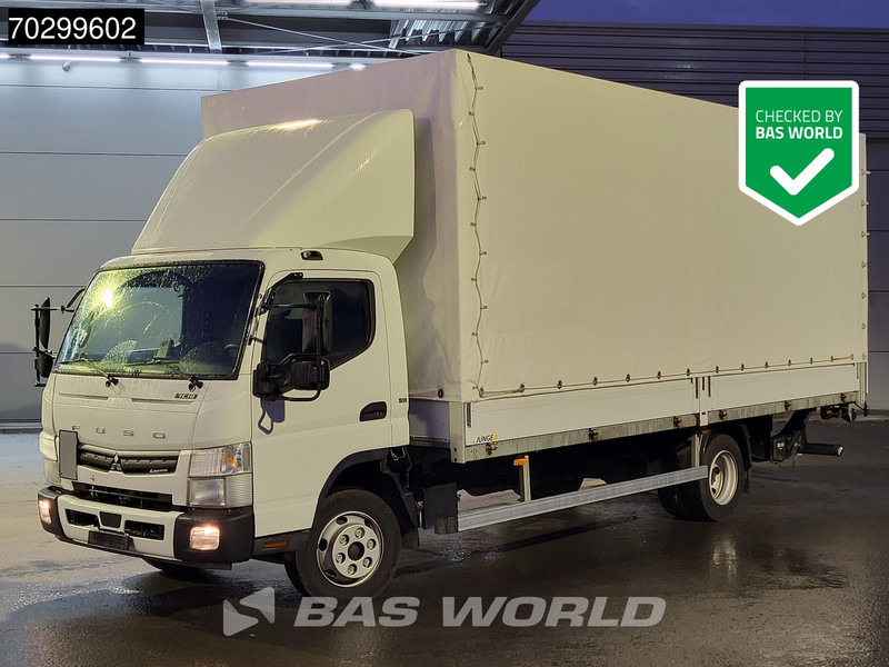 Mitsubishi Canter 7C18 4X2 7.5tonner 1000kg Ladebordwand Automatic Euro 6 - Ponyvás teherautó: 1 kép. Mitsubishi Canter 7C18 4X2 7.5tonner 1000kg Ladebordwand Automatic Euro 6 - Ponyvás teherautó: 1 kép.