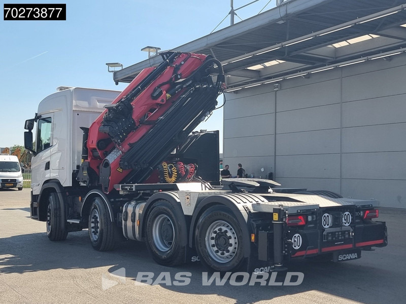 Nyergesvontató Scania G500 8X2 Retarder Liftachse Palfinger Kran PK 58.002 TEC F + JIB: 10 kép.