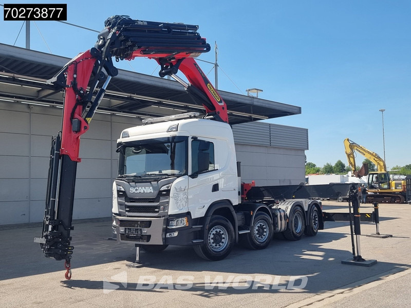Nyergesvontató Scania G500 8X2 Retarder Liftachse Palfinger Kran PK 58.002 TEC F + JIB: 7 kép.