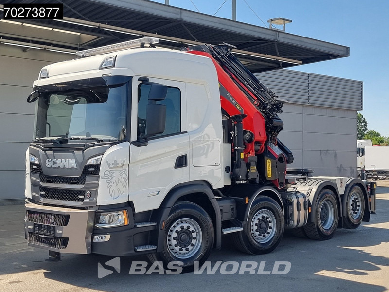 Nyergesvontató Scania G500 8X2 Retarder Liftachse Palfinger Kran PK 58.002 TEC F + JIB: 9 kép.