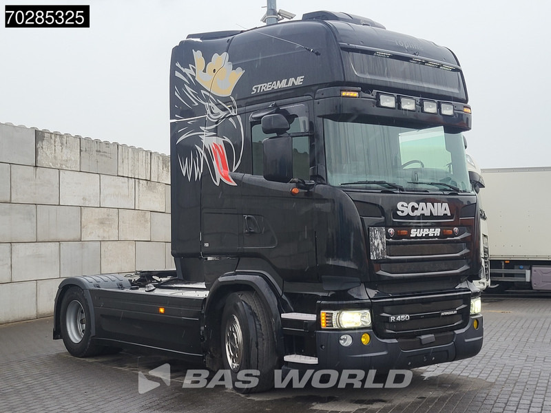 Scania R450 R 4X2 Full-Air Retarder Standklima Hydraulik ACC - Nyergesvontató: 3 kép. Scania R450 R 4X2 Full-Air Retarder Standklima Hydraulik ACC - Nyergesvontató: 3 kép.