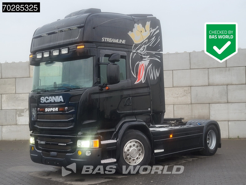 Scania R450 R 4X2 Full-Air Retarder Standklima Hydraulik ACC - Nyergesvontató: 1 kép. Scania R450 R 4X2 Full-Air Retarder Standklima Hydraulik ACC - Nyergesvontató: 1 kép.