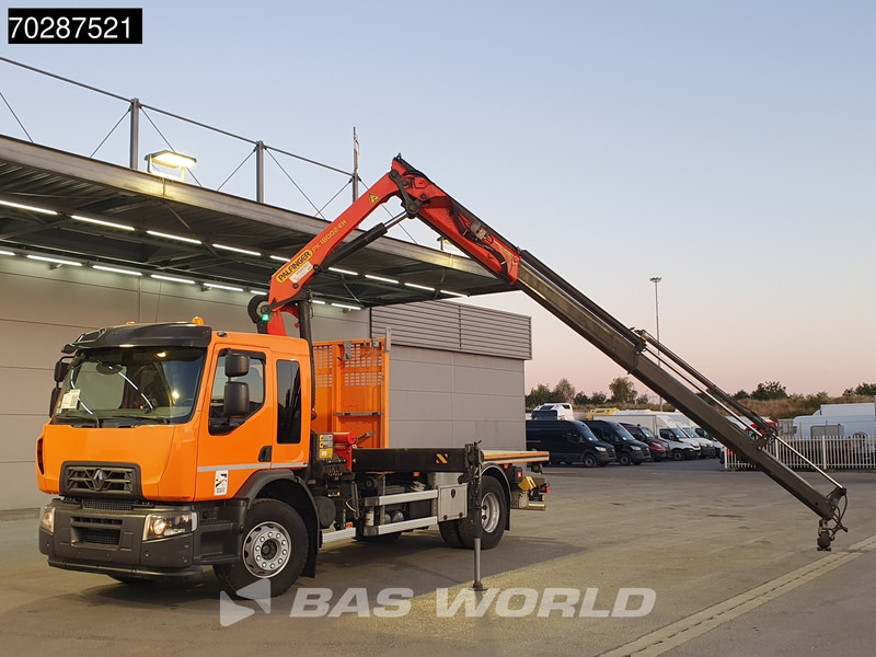 Renault C 320 4X2 Palfinger PK 18002 EH Crane Optibrake Automatic Euro 6 - Platós teherautó, Darus autó: 5 kép. Renault C 320 4X2 Palfinger PK 18002 EH Crane Optibrake Automatic Euro 6 - Platós teherautó, Darus autó: 5 kép.