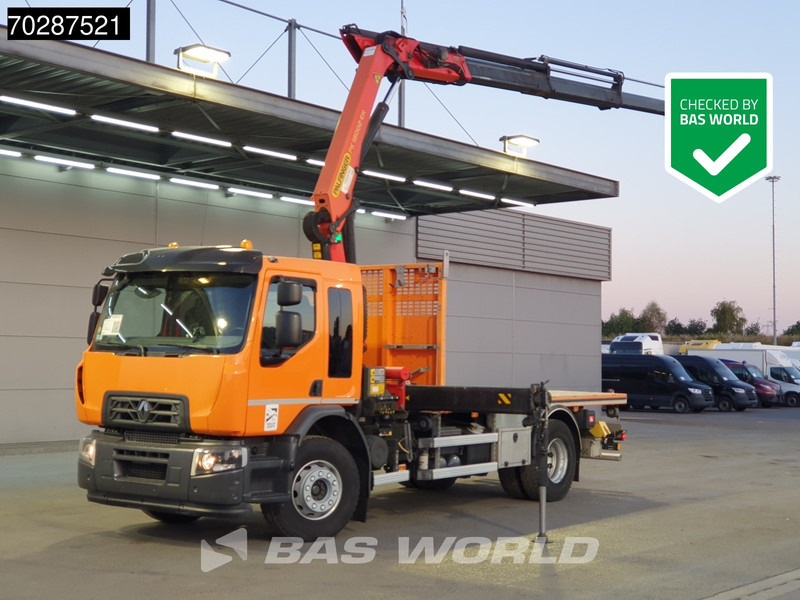 Renault C 320 4X2 Palfinger PK 18002 EH Crane Optibrake Automatic Euro 6 - Platós teherautó, Darus autó: 1 kép. Renault C 320 4X2 Palfinger PK 18002 EH Crane Optibrake Automatic Euro 6 - Platós teherautó, Darus autó: 1 kép.