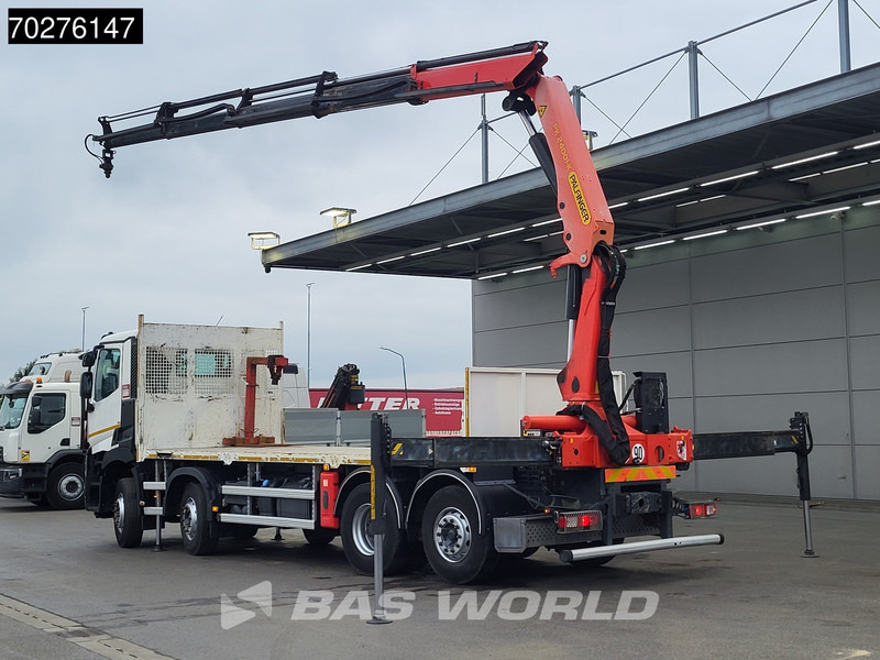 Renault C 380 8X2 Palfinger PK24001K Remote Lenkachse Euro 6 - Platós teherautó, Darus autó: 2 kép. Renault C 380 8X2 Palfinger PK24001K Remote Lenkachse Euro 6 - Platós teherautó, Darus autó: 2 kép.