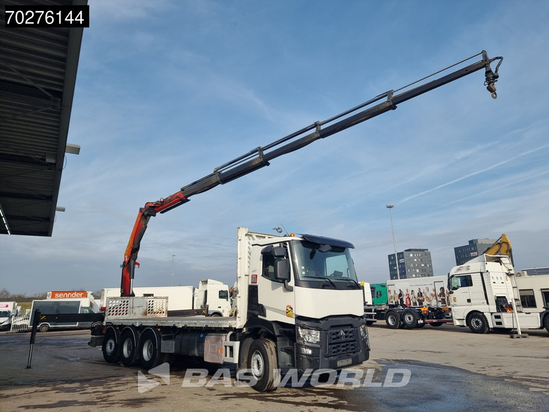 Renault C 380 8X4 Palfinger PK 23001 EH Remote Lift+Lenkachse Euro 6 - Platós teherautó, Darus autó: 3 kép. Renault C 380 8X4 Palfinger PK 23001 EH Remote Lift+Lenkachse Euro 6 - Platós teherautó, Darus autó: 3 kép.