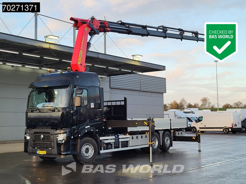 Renault C 480 6X2 NEW! Palfinger PK41002 EH Crane Kran ACC Euro 6 - Platós teherautó, Darus autó: 1 kép. Renault C 480 6X2 NEW! Palfinger PK41002 EH Crane Kran ACC Euro 6 - Platós teherautó, Darus autó: 1 kép.