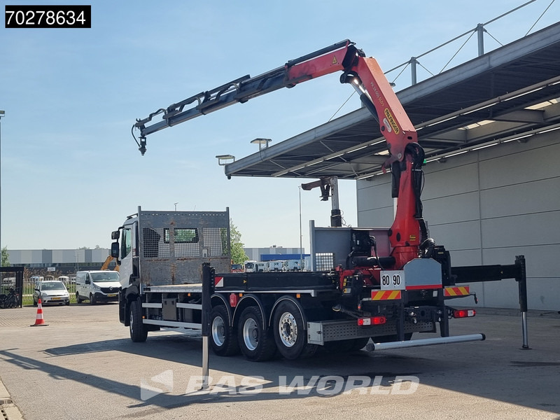 Renault C 480 8X4 Palfinger 24.001 SLD5 Kran Crane Lift-Lenkachse Euro 6 - Platós teherautó, Darus autó: 2 kép. Renault C 480 8X4 Palfinger 24.001 SLD5 Kran Crane Lift-Lenkachse Euro 6 - Platós teherautó, Darus autó: 2 kép.