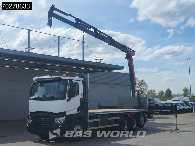 Renault C 480 8X4 Palfinger PK24.001 SLD5 Crane Kran Automatic Liftachse Euro 6 - Platós teherautó, Darus autó: 3 kép. Renault C 480 8X4 Palfinger PK24.001 SLD5 Crane Kran Automatic Liftachse Euro 6 - Platós teherautó, Darus autó: 3 kép.