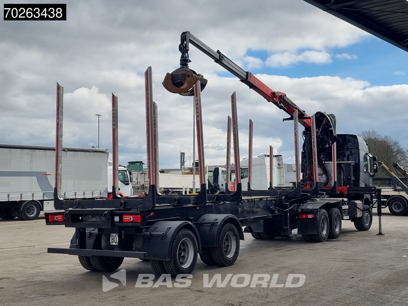 Renault K 520 6X6 Holz Kran Palfinger Q180Z96 6x6 Big-Axle Steelsuspension - Rönkszállító teherautó, Darus autó: 3 kép. Renault K 520 6X6 Holz Kran Palfinger Q180Z96 6x6 Big-Axle Steelsuspension - Rönkszállító teherautó, Darus autó: 3 kép.