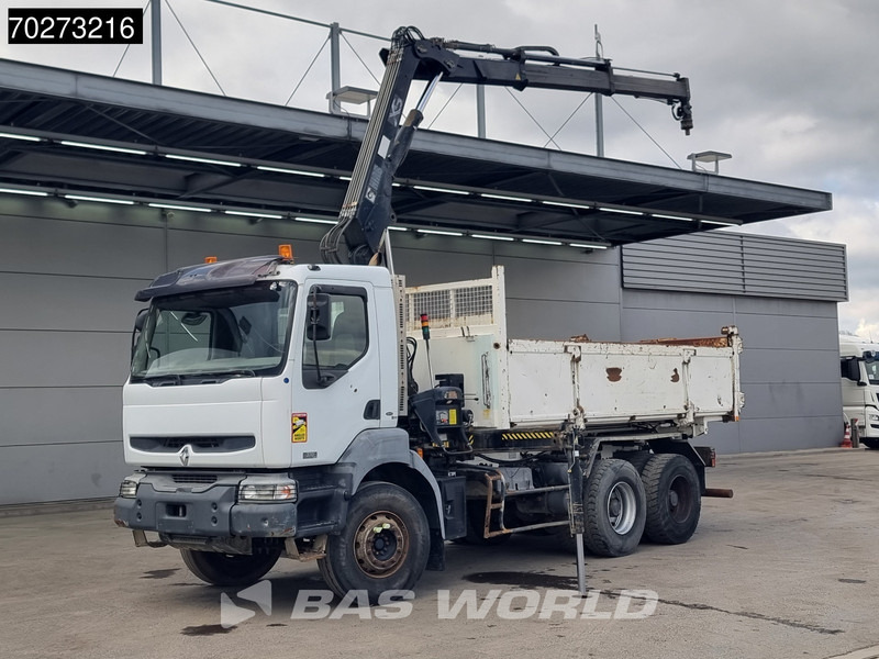 Renault Kerax 360 6X4 Hiab 144 B-2 Hiduo Kran Manual Big-Axle Steelsuspension Euro 3 - Billenőplatós teherautó, Darus autó: 1 kép. Renault Kerax 360 6X4 Hiab 144 B-2 Hiduo Kran Manual Big-Axle Steelsuspension Euro 3 - Billenőplatós teherautó, Darus autó: 1 kép.