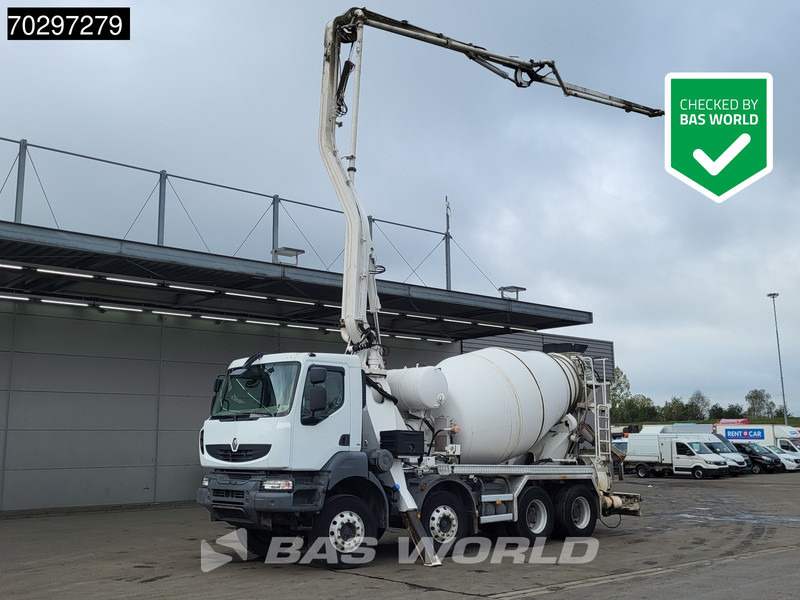 Renault Kerax 8X4 Mecbo M3-23/100-BZ Pomp+Mixer Big-Axle Steelsuspension Euro 5 - Betonmixer: 1 kép. Renault Kerax 8X4 Mecbo M3-23/100-BZ Pomp+Mixer Big-Axle Steelsuspension Euro 5 - Betonmixer: 1 kép.