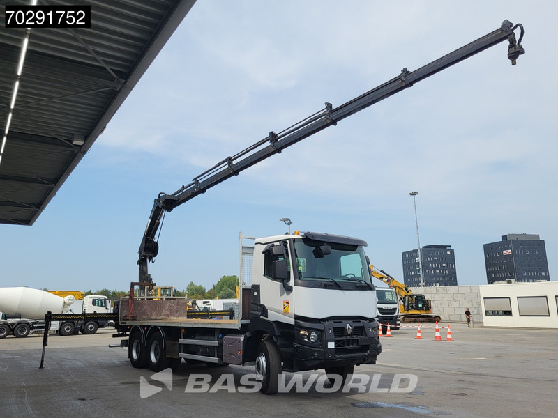 Renault Premium 380 6X4 HIAB X-HIDUO 188 E-5 Crane Steelsuspension Big-Axle Automatic Euro 6 - Platós teherautó, Darus autó: 3 kép. Renault Premium 380 6X4 HIAB X-HIDUO 188 E-5 Crane Steelsuspension Big-Axle Automatic Euro 6 - Platós teherautó, Darus autó: 3 kép.