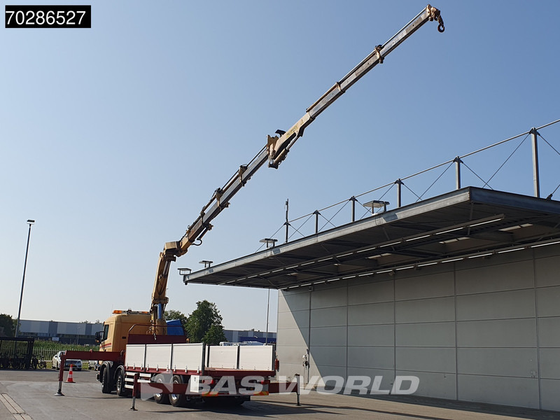 Scania 124G 470 8X4 Palfinger PK45000 C4 Crane Kran Fly-Jib Manual Steering Axle Euro 3 - Platós teherautó, Darus autó: 2 kép. Scania 124G 470 8X4 Palfinger PK45000 C4 Crane Kran Fly-Jib Manual Steering Axle Euro 3 - Platós teherautó, Darus autó: 2 kép.