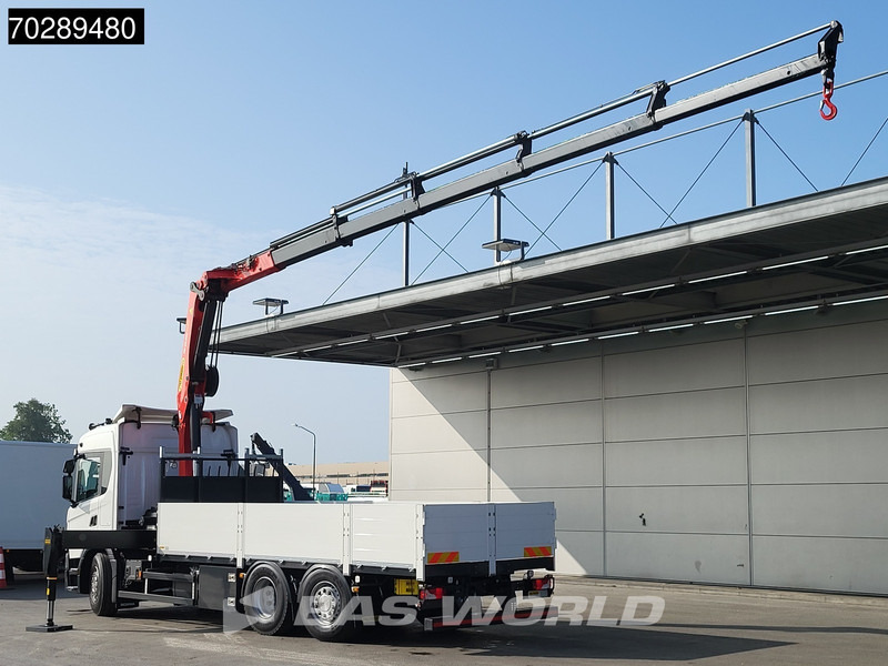 Scania G410 6X2 New! Palfinger PK24.001 SLD 5 Crane Kran Retarder Lift+Steering Axle LED ACC - Platós teherautó, Darus autó: 2 kép. Scania G410 6X2 New! Palfinger PK24.001 SLD 5 Crane Kran Retarder Lift+Steering Axle LED ACC - Platós teherautó, Darus autó: 2 kép.