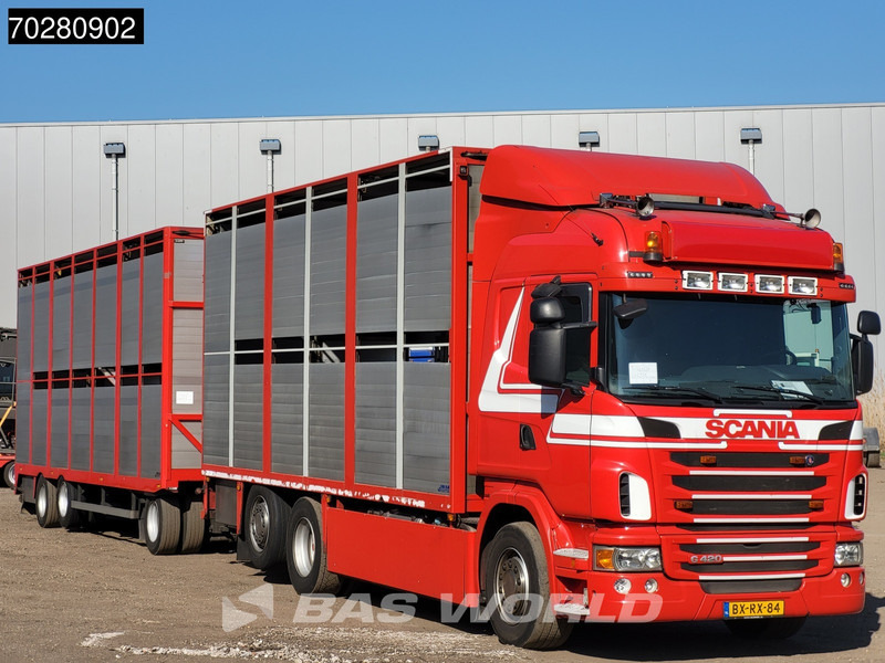 Scania G420 6X2 Cattle transport combi Liftable floor Lift-Asche Euro 5 - Dobozos felépítményű teherautó: 3 kép. Scania G420 6X2 Cattle transport combi Liftable floor Lift-Asche Euro 5 - Dobozos felépítményű teherautó: 3 kép.