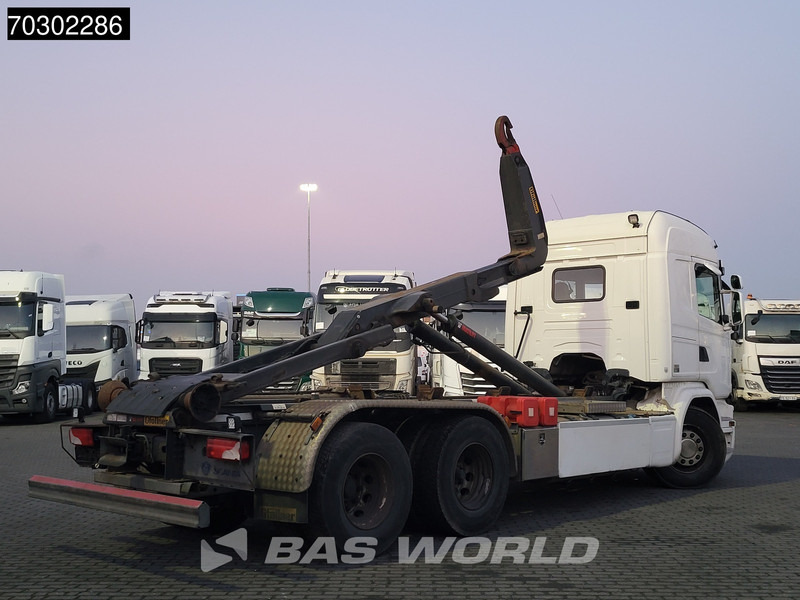 Scania G450 6X2 HIAB XR21Z59 containersystem 3-pedals Retarder Lift-Axle Euro 6 - Horgos rakodó teherautó: 5 kép. Scania G450 6X2 HIAB XR21Z59 containersystem 3-pedals Retarder Lift-Axle Euro 6 - Horgos rakodó teherautó: 5 kép.
