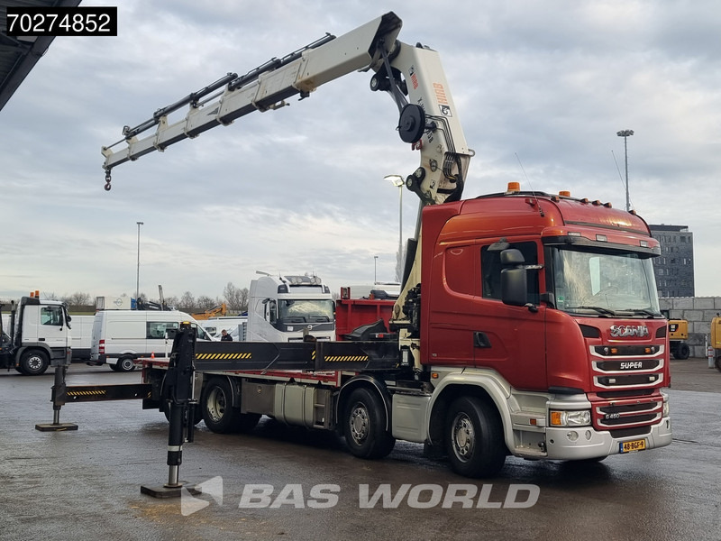 Scania G450 8X2 NL-Truck Hiab X-HIPRO 1058EP-6 Kran Front stab Retarder Euro 6 - Platós teherautó, Darus autó: 3 kép. Scania G450 8X2 NL-Truck Hiab X-HIPRO 1058EP-6 Kran Front stab Retarder Euro 6 - Platós teherautó, Darus autó: 3 kép.
