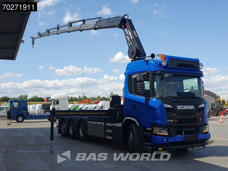 Scania G450 8X4 HIAB X-Hiduo 228 E-6 Crane + 18t Multilift Big-Axle Lift+Lenkachse Euro 6 - Horgos rakodó teherautó, Darus autó: 3 kép. Scania G450 8X4 HIAB X-Hiduo 228 E-6 Crane + 18t Multilift Big-Axle Lift+Lenkachse Euro 6 - Horgos rakodó teherautó, Darus autó: 3 kép.
