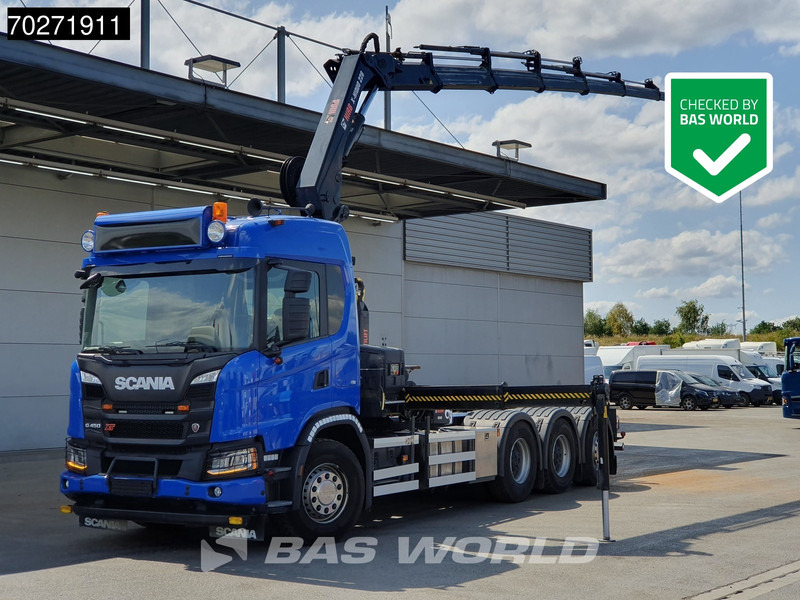 Scania G450 8X4 HIAB X-Hiduo 228 E-6 Crane + 18t Multilift Big-Axle Lift+Lenkachse Euro 6 - Horgos rakodó teherautó, Darus autó: 1 kép. Scania G450 8X4 HIAB X-Hiduo 228 E-6 Crane + 18t Multilift Big-Axle Lift+Lenkachse Euro 6 - Horgos rakodó teherautó, Darus autó: 1 kép.
