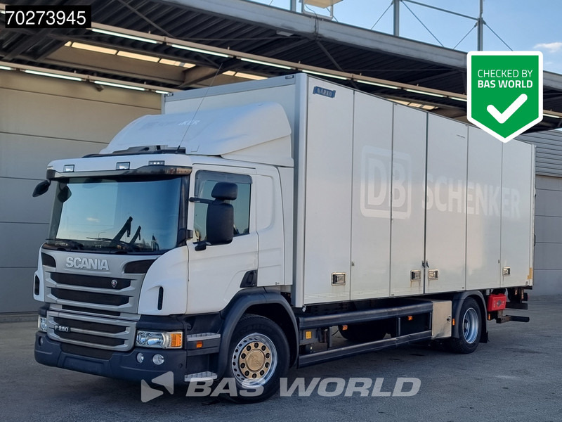 Scania P280 4X2 Euro 6 Tailgate Automatic - Dobozos felépítményű teherautó: 1 kép. Scania P280 4X2 Euro 6 Tailgate Automatic - Dobozos felépítményű teherautó: 1 kép.