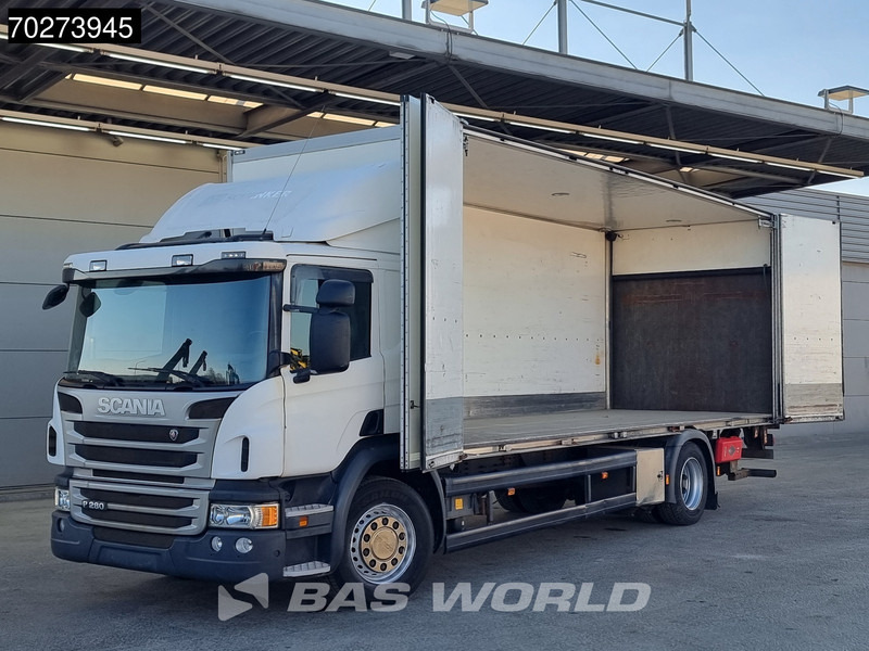 Scania P280 4X2 Euro 6 Tailgate Automatic - Dobozos felépítményű teherautó: 3 kép. Scania P280 4X2 Euro 6 Tailgate Automatic - Dobozos felépítményű teherautó: 3 kép.