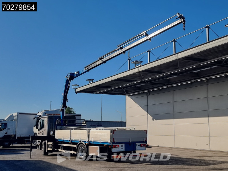Scania P280 4X2 HMF 1420K-RC Kran Crane Automatic Euro 6 - Platós teherautó, Darus autó: 2 kép. Scania P280 4X2 HMF 1420K-RC Kran Crane Automatic Euro 6 - Platós teherautó, Darus autó: 2 kép.
