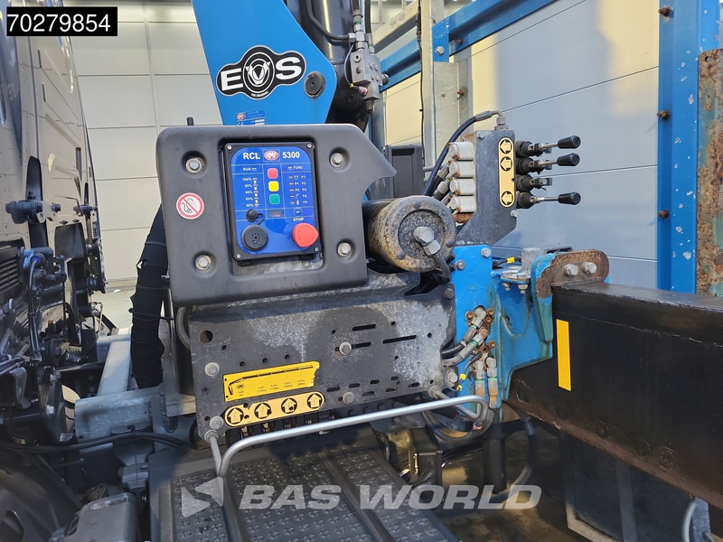 Platós teherautó, Darus autó Scania P280 4X2 HMF 1420K-RC Kran Crane Leather seats Automatic Euro 6: 15 kép.