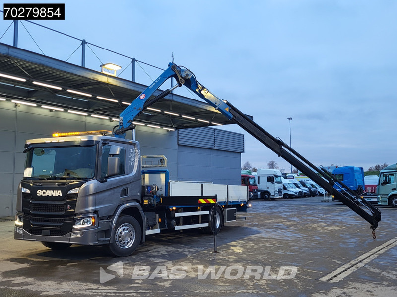 Scania P280 4X2 HMF 1420K-RC Kran Crane Leather seats Automatic Euro 6 - Platós teherautó, Darus autó: 5 kép. Scania P280 4X2 HMF 1420K-RC Kran Crane Leather seats Automatic Euro 6 - Platós teherautó, Darus autó: 5 kép.