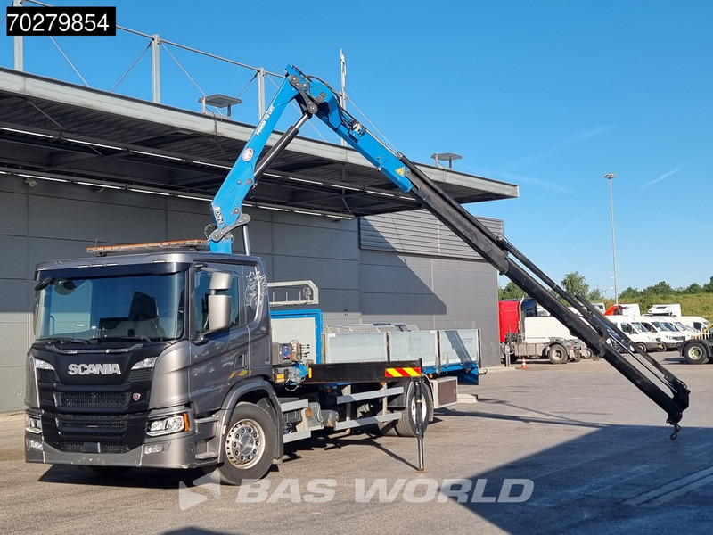 Scania P280 4X2 HMF Euro 6 - Platós teherautó, Darus autó: 5 kép. Scania P280 4X2 HMF Euro 6 - Platós teherautó, Darus autó: 5 kép.