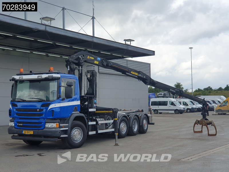 Scania P410 8X2 NL-Truck Palfinger Q150Z Crane 30T VDL hooklift Lift-Lenkachse Euro 6 - Horgos rakodó teherautó, Darus autó: 5 kép. Scania P410 8X2 NL-Truck Palfinger Q150Z Crane 30T VDL hooklift Lift-Lenkachse Euro 6 - Horgos rakodó teherautó, Darus autó: 5 kép.