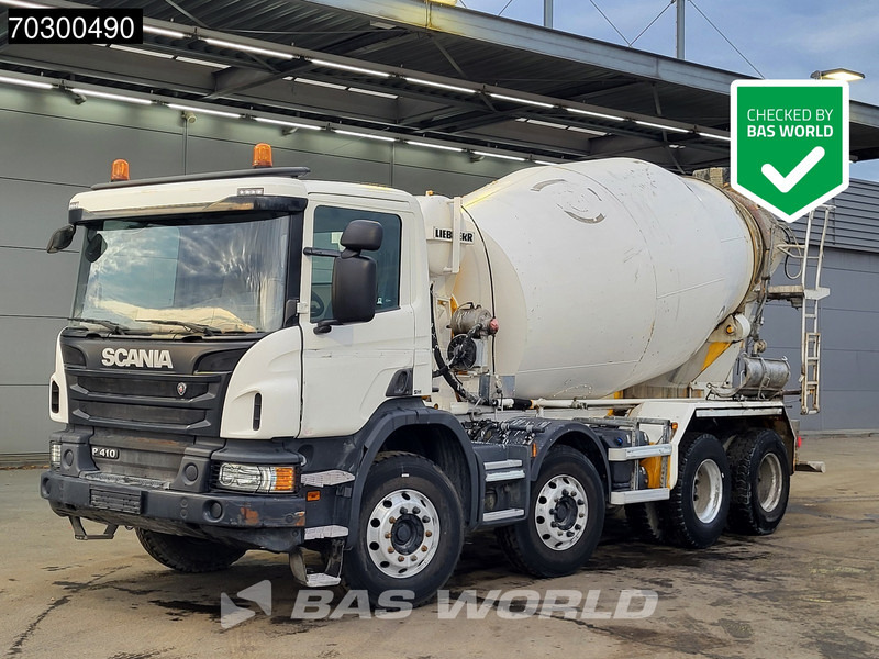 Scania P410 8X4 9m3 Liebherr HTM 904 FL mixer Steelsuspension Automatic Euro 6 - Betonmixer: 1 kép. Scania P410 8X4 9m3 Liebherr HTM 904 FL mixer Steelsuspension Automatic Euro 6 - Betonmixer: 1 kép.