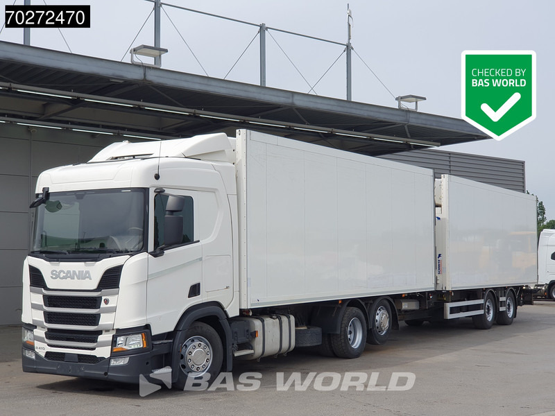 Scania R410 6X2 Carrier Supra 1250 Multi temp Retarder Ladebordwand Liftachse Euro 6 - Hűtős teherautó: 1 kép. Scania R410 6X2 Carrier Supra 1250 Multi temp Retarder Ladebordwand Liftachse Euro 6 - Hűtős teherautó: 1 kép.