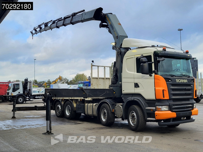 Scania R420 8X2 Palfinger PK74002 Kran Crane Retarder Lift-Steering Axle Euro 4 - Platós teherautó, Darus autó: 3 kép. Scania R420 8X2 Palfinger PK74002 Kran Crane Retarder Lift-Steering Axle Euro 4 - Platós teherautó, Darus autó: 3 kép.