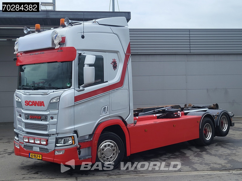 Scania R450 R 6X2 NL-Truck 26t Haak Retarder Liftas Navi Euro 6 - Horgos rakodó teherautó: 3 kép. Scania R450 R 6X2 NL-Truck 26t Haak Retarder Liftas Navi Euro 6 - Horgos rakodó teherautó: 3 kép.