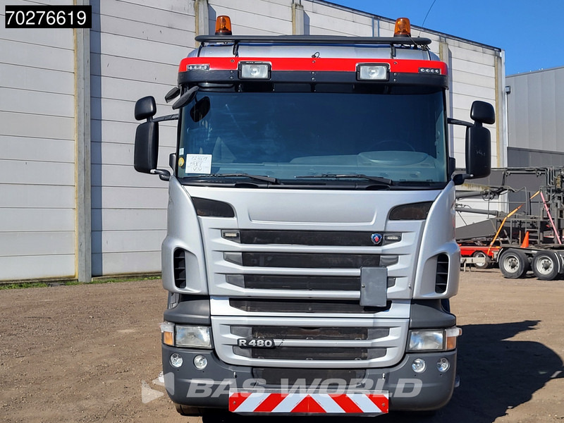 Platós teherautó, Darus autó Scania R480 8X2 FASSI F660AXP.25 Manual Retarder Lift+Lenkachse Euro 5: 8 kép.