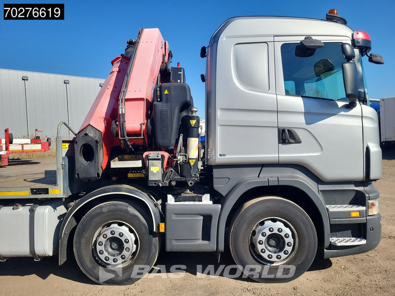 Platós teherautó, Darus autó Scania R480 8X2 FASSI F660AXP.25 Manual Retarder Lift+Lenkachse Euro 5: 7 kép.