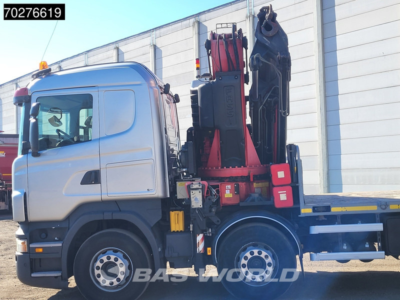 Platós teherautó, Darus autó Scania R480 8X2 FASSI F660AXP.25 Manual Retarder Lift+Lenkachse Euro 5: 6 kép.