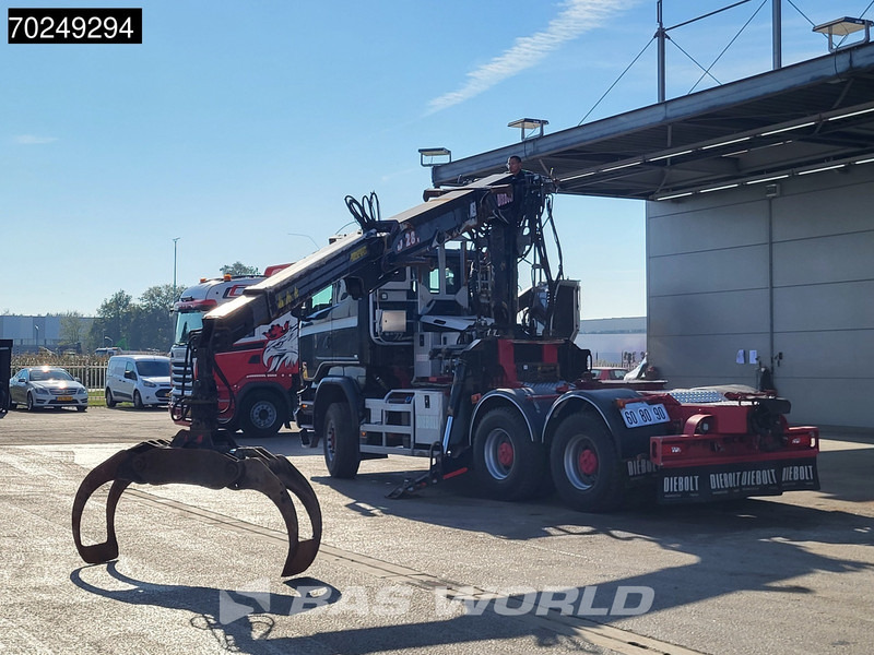 Scania R580 6X4 Holz Kran Diebolt D28 Full-Steel - Rönkszállító teherautó, Darus autó: 5 kép. Scania R580 6X4 Holz Kran Diebolt D28 Full-Steel - Rönkszállító teherautó, Darus autó: 5 kép.