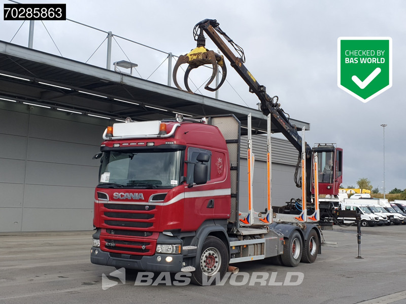Scania R730 R 6X4 HIAB F108S 79 Crane Retarder Xenon BigAxle Loglift Automatic ACC Euro 6 - Rönkszállító teherautó, Darus autó: 1 kép. Scania R730 R 6X4 HIAB F108S 79 Crane Retarder Xenon BigAxle Loglift Automatic ACC Euro 6 - Rönkszállító teherautó, Darus autó: 1 kép.
