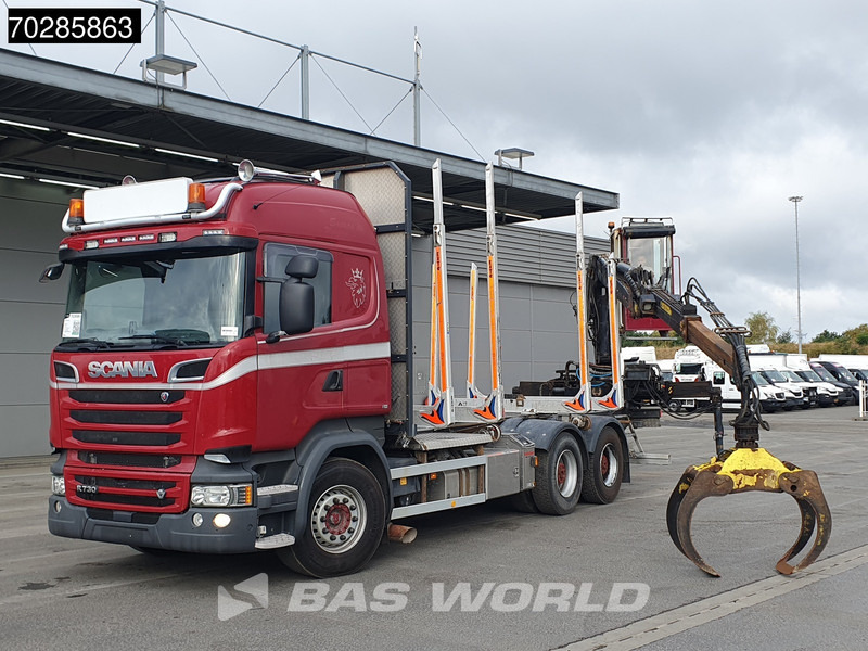 Scania R730 R 6X4 HIAB F108S 79 Crane Retarder Xenon BigAxle Loglift Automatic ACC Euro 6 - Rönkszállító teherautó, Darus autó: 5 kép. Scania R730 R 6X4 HIAB F108S 79 Crane Retarder Xenon BigAxle Loglift Automatic ACC Euro 6 - Rönkszállító teherautó, Darus autó: 5 kép.