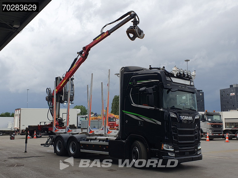 Scania S650 S 6X4 Tajfun LIV100K Kran Holztransport Retarder 3-Pedals Euro 6 - Rönkszállító teherautó, Darus autó: 3 kép. Scania S650 S 6X4 Tajfun LIV100K Kran Holztransport Retarder 3-Pedals Euro 6 - Rönkszállító teherautó, Darus autó: 3 kép.